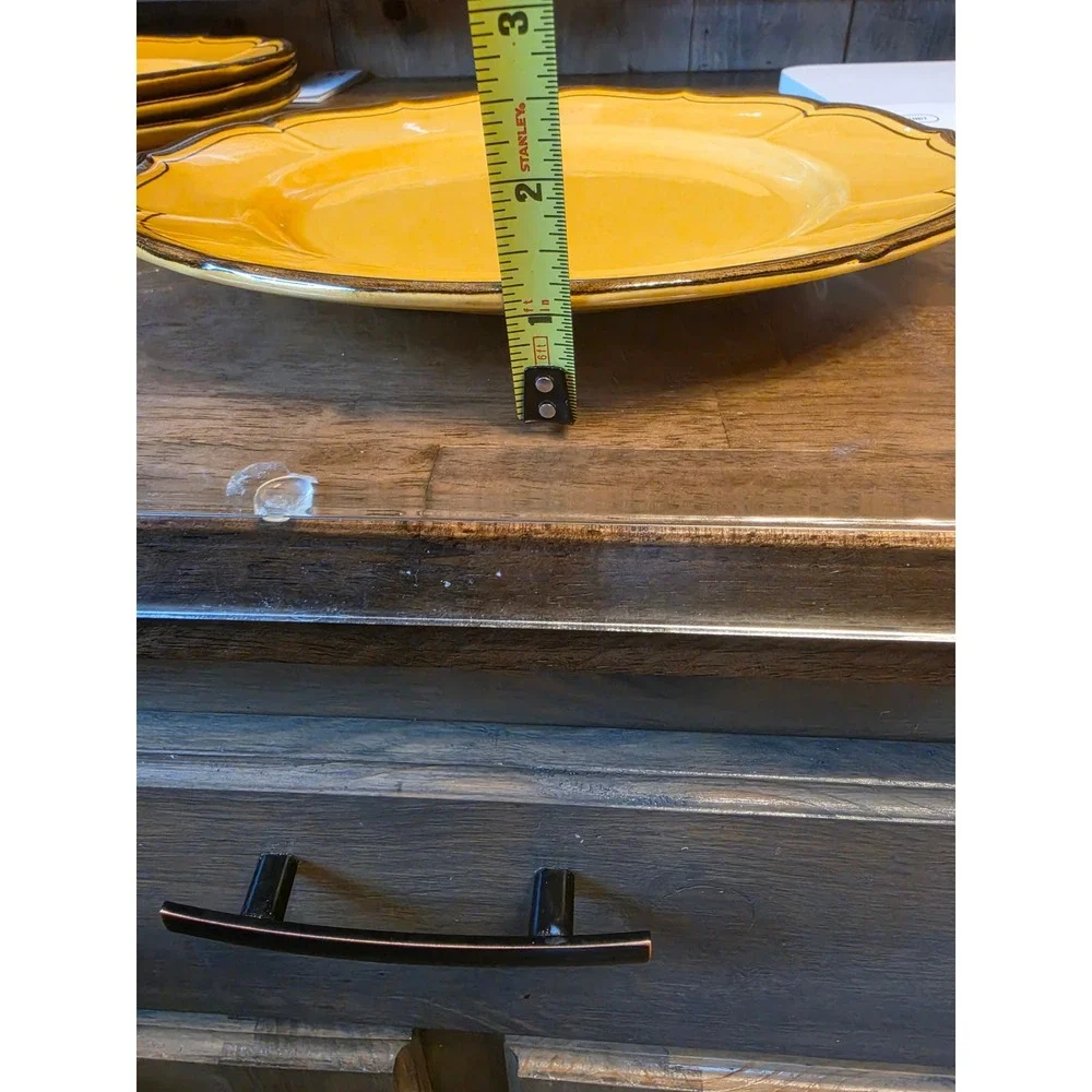 Metlox Poppytrail La Mancha Gold Dinner Plates Set of 4 Vintage Stoneware 10.5
